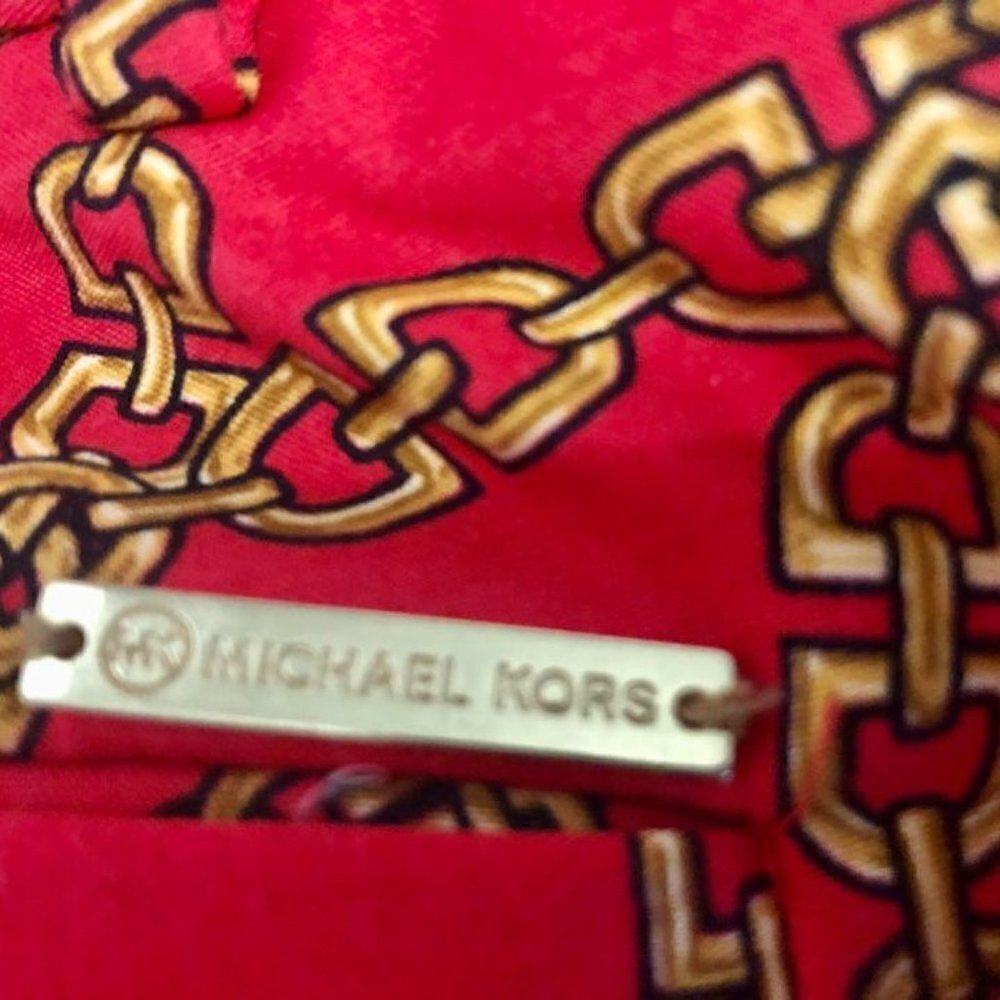 Michael Kors Red Pants Chain Pattern - Picture 4 of 5